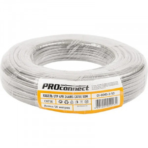 Proconnect (01-0043-3-50) Кабель UTP CAT5e  4 пары (50м) 0.51 мм