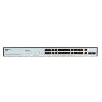 ORIGO OS1326P/280W/A2A Настраиваемый L2 PoE-коммутатор 24x100Base-TX PoE+, 2xCombo 1000Base-T/SFP, PoE-бюджет 280 Вт