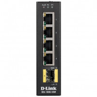 D-Link DIS-100G-5SW/A1A Промышленный неуправляемый коммутатор с 4 портами 10/100/1000Base-T, 1 портом 1000Base-X SFP, функцией энергосбережения и поддержкой QoS