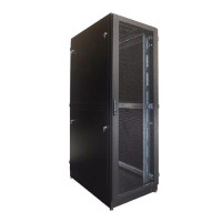 ЦМО Шкаф серверный напольный 42U (800 х 1000) двойные перфорированные двери 2 шт., цвет черный ШТК-М-42.8.10-88АА-9005 ЦМО Шкаф серверный напольный 42U (800 х 1000) двойные перфорированные двери 2 шт., цвет черный ШТК-М-42.8.10-88АА-9005