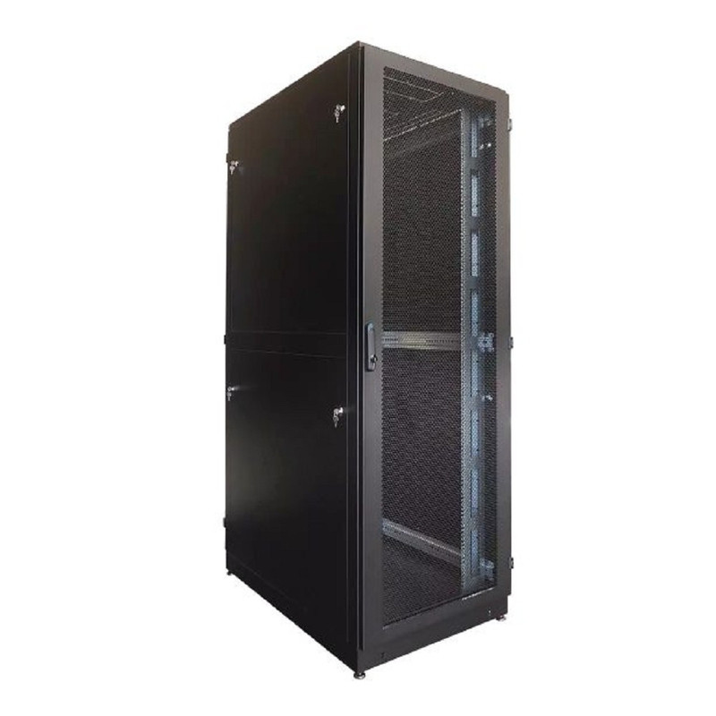 ЦМО Шкаф серверный напольный 42U (800 х 1000) двойные перфорированные двери 2 шт., цвет черный ШТК-М-42.8.10-88АА-9005