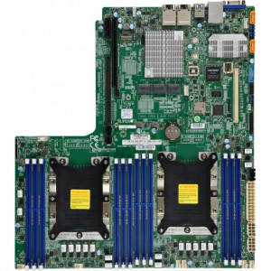 Серверная материнская плата SuperMicro X11DDW L Bulk Motherboard Dual Socket P (LGA 3647) supported, CPU TDP support 205W, 2 UPI up to 10.4 GT, Intel C621 controller for 14 SATA3 (6 Gbps) ports; RAID 
