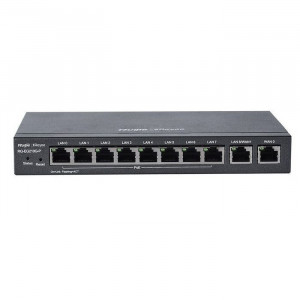 Ruiji Reyee RG-EG210G-E 10-Port Gigabit Cloud Managed Gataway, 10 Gigabit Ethernet connection Ports, support up to 4 WAN ports, Max 200 concurrent users, 1.8Gbps.