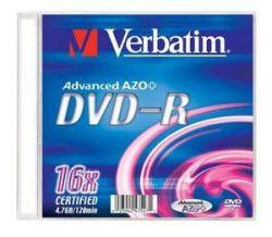 Verbatim  Диски DVD-R Verbatim 16-x, 4.7 Gb, (Slim Case) (43547)
