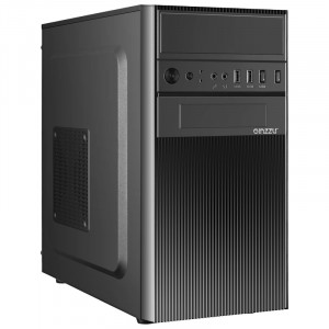 Корпус MiniTower Ginzzu D190, mATX, 2xUSB2.0, черный,без БП, без вентиляторов (Ginzzu D190)