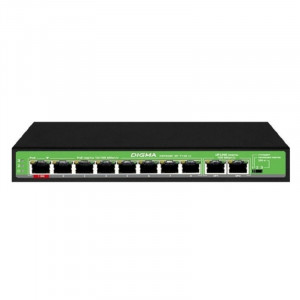 Digma DSP208F-2F-T120 Коммутатор V1 (L2) 10х100Мбит/с 8PoE 8PoE+ 120W неуправляемый