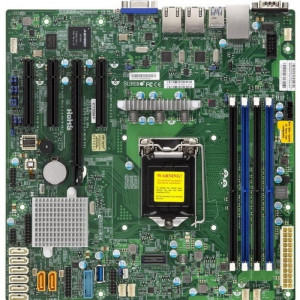 Серверная материнская плата SuperMicro MBD X11SSM F B, Single SKT, Intel C236 PCH chipset, 8 x SATA3, 2 x SATA DOM, 2 x GbE LAN, IPMI LAN,mATX Retail.