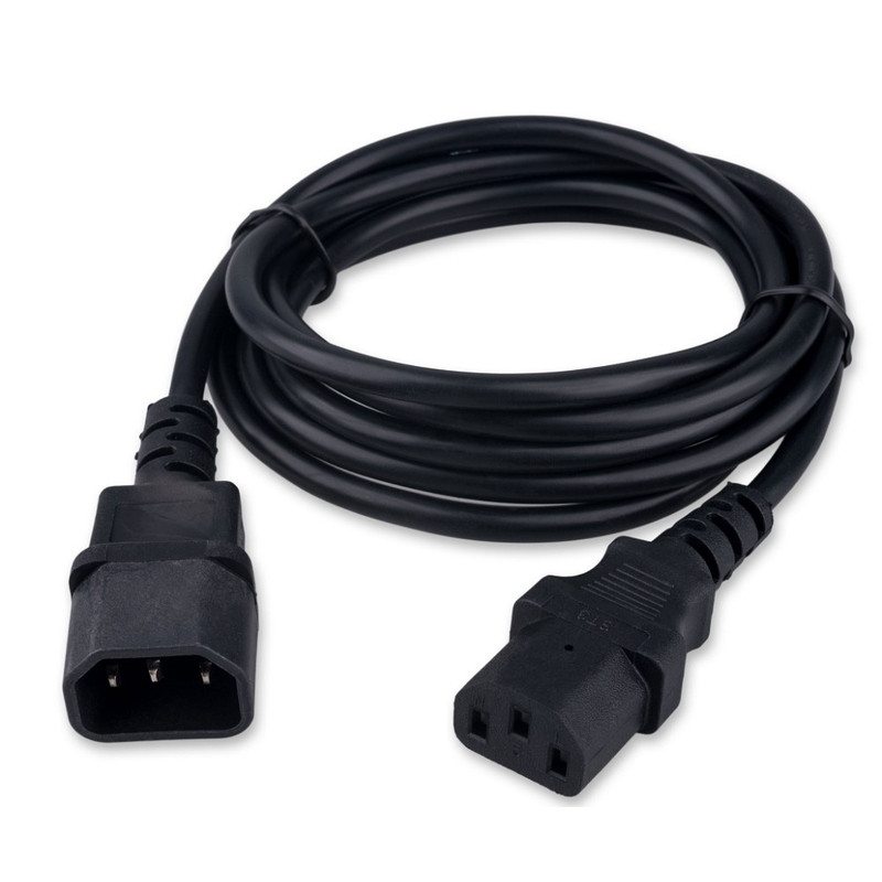 Гарнизон Кабель питания C13-C14, 3x0.5мм2, 6А, CCA, с заземлением, 1.8м, черный, пакет (GPC-189-0.5-1.8M)