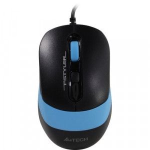 Мышь A4Tech Fstyler FM10 черный/синий оптическая (1600dpi) USB (4but)