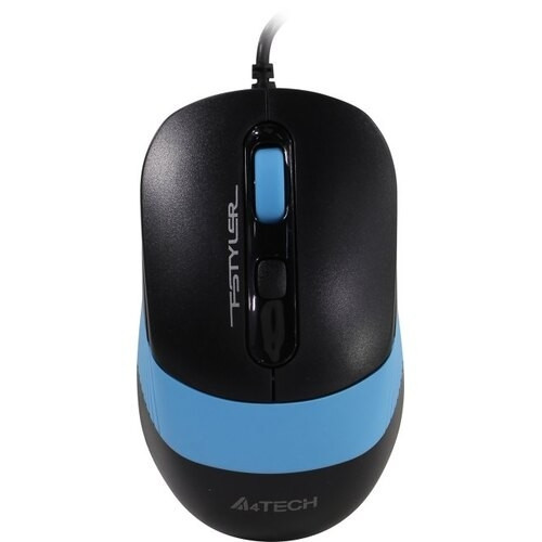 Мышь A4Tech Fstyler FM10 черный/синий оптическая (1600dpi) USB (4but)