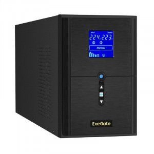 Exegate EX295989RUS ИБП (инвертор, синус, для котла) ExeGate SineTower SZ-2000.LCD.AVR.3SH.1C13.USB <2000VA/1600W, чистая синусоида, LCD дисплей, AVR, 3*Schuko+1*C13, USB, линейно-интерактивный, внешн Exegate EX295989RUS ИБП (инвертор, синус, для котла) ExeGate SineTower SZ-2000.LCD.AVR.3SH.1C13.USB <2000VA/1600W, чистая синусоида, LCD дисплей, AVR, 3*Schuko+1*C13, USB, линейно-интерактивный, внешн