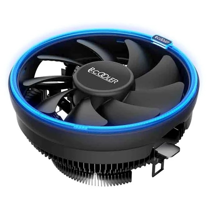 PCCooler E126MB Кулер S775/115X/AM2/2+/AM3/3+/AM4/FM1/FM2/2+ (TDP 92W, вент-р 120мм с PWM, Blue LED FAN, 1000-1800RPM, 26.5dBa) Retail Color Box {48} (111313)