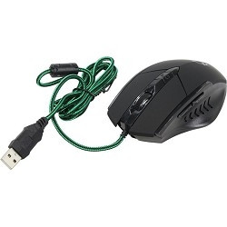 Oklick 815G black optical (2400dpi) USB Gaming (6but)