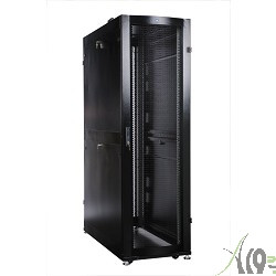 ЦМО! Шкаф серверный ПРОФ напольный 48U (600x1200) дверь перфор., задние двойные перфор., черный, в сборе (ШТК-СП-48.6.12-48АА-9005)
