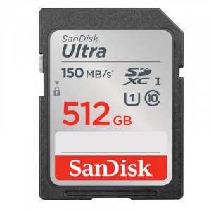 Карта памяти SecureDigital 512Gb Sandisk Ultra SDXC class 10 UHS-I (SDSDUNC-512G-GN6IN)