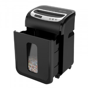 Cactus Шредер CS-SH-G6 черный/серебристый (секр.P-5)/фрагменты/16лист./30лтр./скрепки/скобы/пл.карты