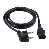 Гарнизон Кабель питания Schuko-C13, 3x0.75мм2, 10A, CCA, с заземлением, 1.8м, черный, пакет (GPC-186-0.75-1.8M)