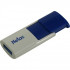 Netac USB Drive 16GB U182 Blue [NT03U182N-016G-30BL], USB3.0, сдвижной корпус, пластиковая бело-синяя