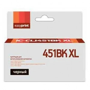 Easyprint CLI-451BK XL Картридж IC-CLI451BK XL для Canon PIXMA iP7240/MG5440/6340, черный, с чипом Easyprint CLI-451BK XL Картридж IC-CLI451BK XL для Canon PIXMA iP7240/MG5440/6340, черный, с чипом