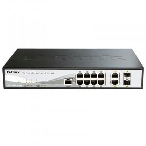 D-Link DGS-1210-10/ME/B1A Коммутатор 2 уровня с 8 портами 10/100/1000Base-T и 2 портами 1000Base-X SFP 