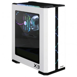 Корпус ZALMAN X3, без БП, боковое окно (закаленное стекло), белый,  ATX 
