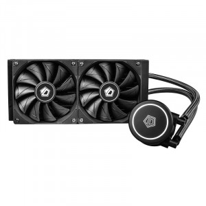 Кулер с водяным охлаждением ID-Cooling FROSTFLOW X 240 AD LGA20XX/1700/1200/115X/AM4 (TDP 250W, Черно-белый, Помпа с White LED подств., PWM, DUAL FAN 120mm) Black BOX