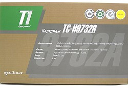 T2 C9732A Картридж  для  Color LaserJet 5500/5550 (12000 стр.) Желтый, с чипом