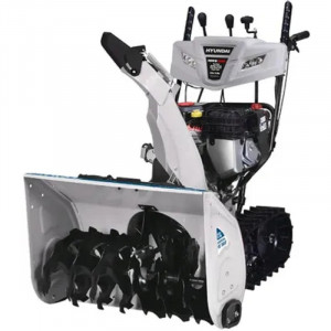 HYUNDAI [HS7680E] Снегоуборщик {ICW420, 4-тактный, 14 л.с, 6 вперед/2 назад, ручной/электро, 760 мм, подогрев карбюратора,ресурс более 2.000 моточасов, Фара и подогрев ручек, вес 156 кг }
