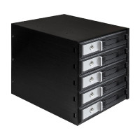 Exegate EX289284RUS Корзина для HDD HS535-12G (универсальная, на 5*3,5" SATA3/12G SAS HDD,занимает 3*5,25" отс)