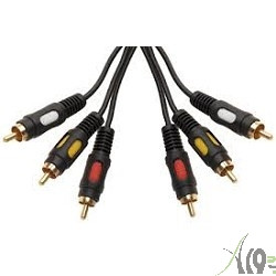 Rexant (17-0212) Шнур 3RCA Plug - 3RCA Plug  1.5М  (GOLD)