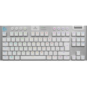 920-010117 Logitech Клавиатура G915 TKL WHITE {механическая, белый, беспроводная/проводная, RGB LIGHTSYNC, USB, Bluetooth, радиоканал}
