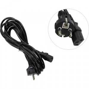 Exegate EP280655RUS Кабель питания ExeGate Power PC-5P (Евровилка Schuko->С13) VDE-250V-3*1.0mm2, медь, черный, 5м.