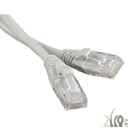 Комм шнур, UTP, кат 5e,  0.25м с RJ45 (серый)