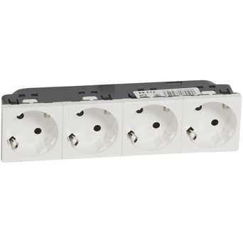 Legrand 077254 Розетка 4 x 2К+3 под углом 45° - Программа Mosaic - стандартная