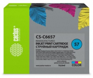 Cactus  C6657AE Картридж №57 для HP Deskjet 450/5150/9650/Photosmart 7150/7550/Officejet 6110, многоцветный 