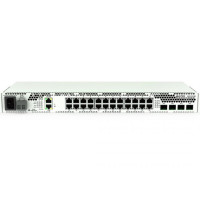 ELTEX MES2324P Ethernet-коммутатор 24 порта 10/100/1000 Base-T (PoE/PoE+), 4 порта 10GBase-R (SFP+)/1000Base-X (SFP), L3, 220V AC