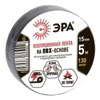 ЭРА C0045275 ПВХ-изолента 13-15ммх5м черная (636930)