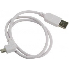 ORIENT MU-205W2, Кабель Micro USB 2.0, Am -> micro-Bm (5pin) угловой, правый угол 90°, 0.5 м, белый