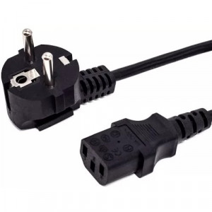 Кабель питания Filum FL-PC6-EU-C13-1M CEE 7/7- С13, 3х0.5мм?, 220В, 6A, чёрный, 1 м.[FL-PC6-EU-C13-1M]