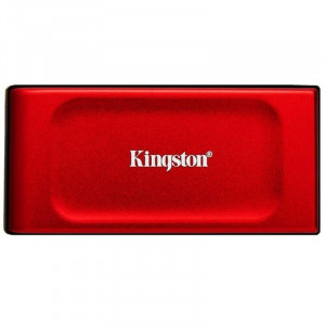 Твердотельный накопитель/ Kingston External SSD XS1000, 1000GB, Type-C/A, USB 3.2 Gen 2, R/W 1050/1000MB/s, 70x33x14mm, 29g., Red (5 лет) (SXS1000R/1000G)