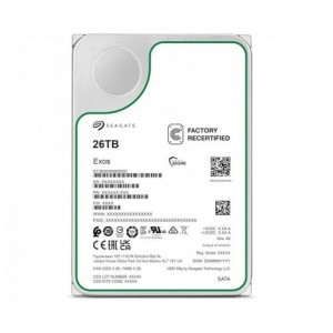 26TB Seagate Exos X26 (ST26000NM000C-FR) {SATA 6Gb/s, 7200 rpm, 512mb buffer, 3.5"} RECERTIFIED