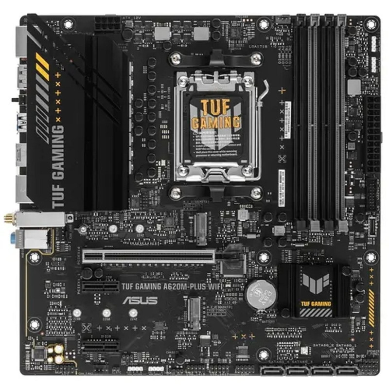 Материнская плата ASUS TUF GAMING A620M-PLUS WIFI, SocketAM5, AMD A620, mATX, Ret