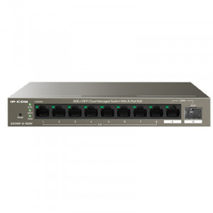 IP-COM G2210P-8-102W Коммутатор PoE управляемый  9-Ports 10/100/1000 Base-T + 1-Port 1000 Base-X SFP / 8-Ports PoE (PoE бюджет 92W)