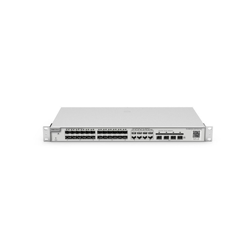 Ruiji Reyee RG-NBS5200-24SFP/8GT4XS 24-Port SFP L2+ Managed Switch, 24 SFP Slots, 8 Gigabit RJ45 Combo Ports,4 *10G SFP+ Slots,19-inch Rack-mountable Steel Case, Static Routing