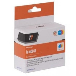 T2 CL-41 Картридж (IC-CCL41) для Canon Pixma iP1200/1800/1900/2200/6210D/MP140/210/MX300, цветной