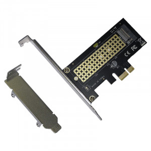 ORIENT C302E, Переходник PCI-Ex1->M.2 M-key NVMe SSD, тип 2230/2242/2260/2280, 2 планки крепления в комплекте (31152)