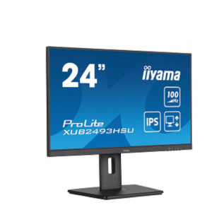 LCD IIYAMA 23.8" XUB2493HSU-B6 {IPS 1920x1080 100Hz 1ms HDMI DisplayPort USB M/M Pivot HAS}