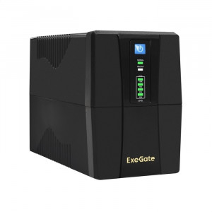Exegate EX292784RUS ИБП ExeGate Power Back BNB-1000.LED.AVR.4C13.RJ.USB <1000VA/550W, LED, AVR, 4*C13, RJ45/11,USB, Black>