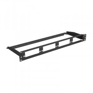 Cabeus PLB-1U-C04-MPO/MTP-BK Наборная 19” патч-панель для 4 кассет MPO/MTP, 1U, черная