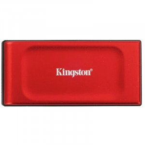 Твердотельный накопитель/ Kingston External SSD XS1000, 2000GB, Type-C/A, USB 3.2 Gen 2, R/W 1050/1000MB/s, 70x33x14mm, 29g., Red (5 лет)